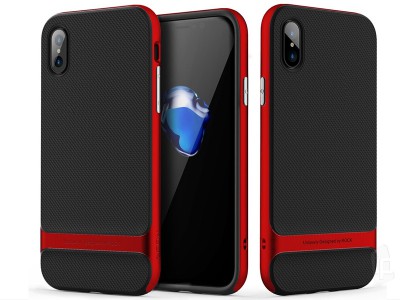 Rock Royce TPU Case Black/Red (ierno-erven) - Luxusn ochrann kryt na Apple iPhone X / XS **AKCIA!!