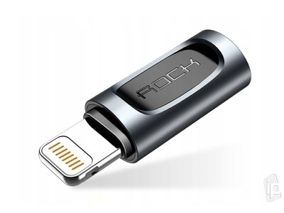 Rock Adapter USB-C to Lightning - Adaptr USB-C na Lightning (Apple) (ierny)