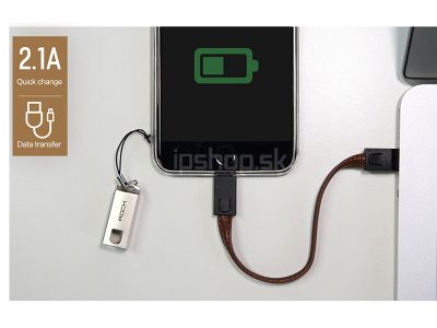 Kenka s Lightning USB nabjacm kblom pre Apple iPhone, iPad Mini a iPad Air - ierna