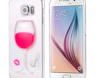 Ochrann� kryt (obal) TPU Glass of Wine Red na Samsung Galaxy S6 Edge **AKCIA!!