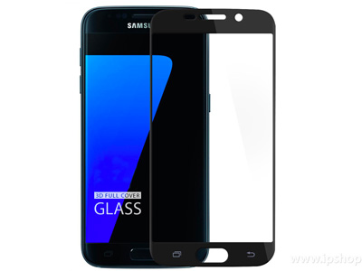 3D Temperovan tvrzen ochrann sklo na cel displej pro Samsung Galaxy S7 - ern
