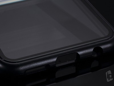 Magnetic Shield Black (ierny) - Magnetick kryt s tvrdenm sklom na Samsung Galaxy A20e