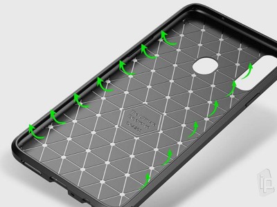Carbon Fiber Blue (modr�) - Ochrann� kryt (obal) pre Samsung Galaxy A20s