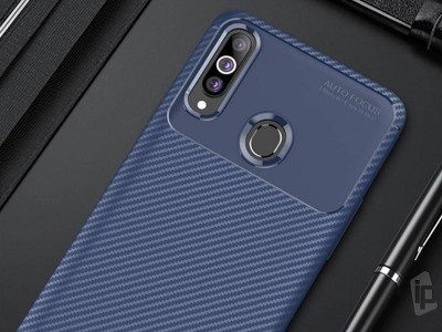 Carbon Fiber Blue (modr�) - Ochrann� kryt (obal) pre Samsung Galaxy A20s