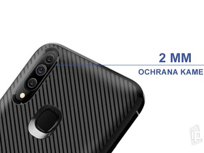 Carbon Surface Black (ierny) - Ochrann kryt (obal) pre Samsung Galaxy A20s