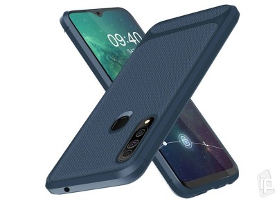 Carbon Surface Blue (modr) - Ochrann kryt (obal) pre Samsung Galaxy A20s