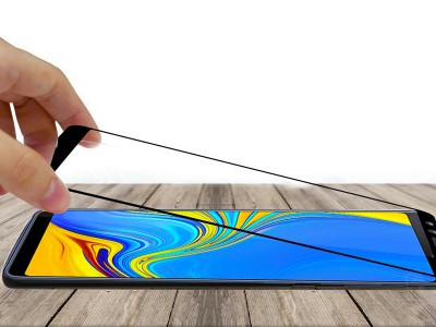 MyScreen Edge Full Glue Tempered Glass (ierne) - Tvrden sklo na displej pre Samsung Galaxy A7 2018 **VPREDAJ!!