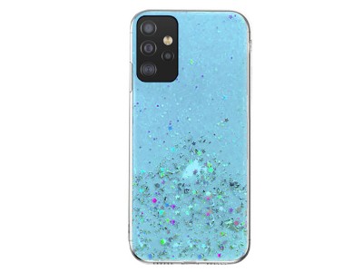 TPU Sequins Glitter Case (modr) - Ochrann kryt s trblietkami pre Samsung Galaxy A52 5G / A52s 5G