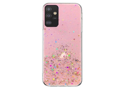 TPU Sequins Glitter Case (ruov) - Ochrann kryt s trblietkami pre Samsung Galaxy A52 5G / A52s 5G