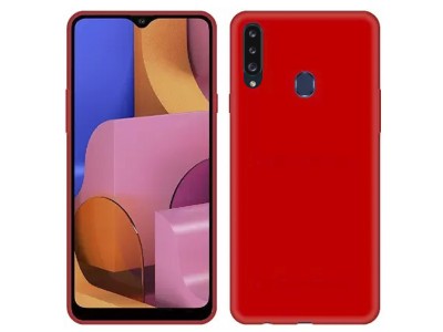 Jelly Matte TPU Red (červený) - Ochranný obal na Samsung Galaxy A20s