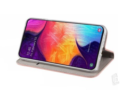 Fiber Folio Stand Pink (ru�ov�) - Flip puzdro na Samsung Galaxy A02s