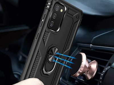 Fusion Ring Armor (�ierna) - Odoln� kryt (obal) na Samsung Galaxy A02s