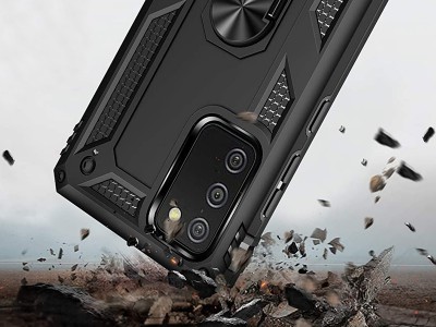 Fusion Ring Armor (�ierna) - Odoln� kryt (obal) na Samsung Galaxy A02s