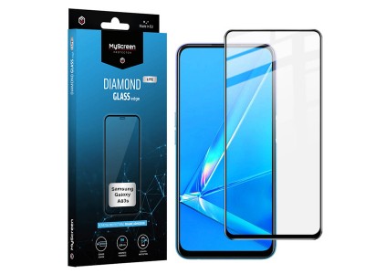 MyScreen Diamond Glass Edge Lite - Tvrdené ochranné sklo na celý displej pre Samsung Galaxy A03s (čierne)