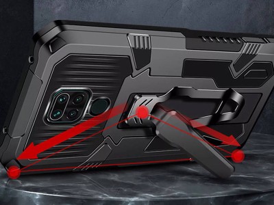 Technical Armor Defender (�ern�) - Odoln� ochrann� kryt s klipem na opasek na Samsung Galaxy A03S