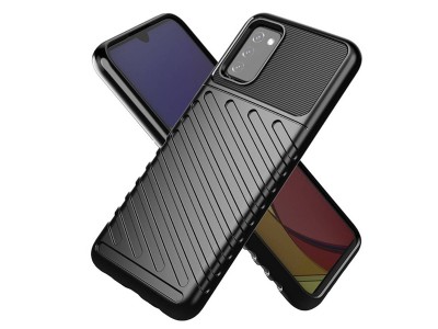 Thunder Defender Black (�ierny) - Odoln� ochrann� kryt (obal) na Samsung Galaxy A03s