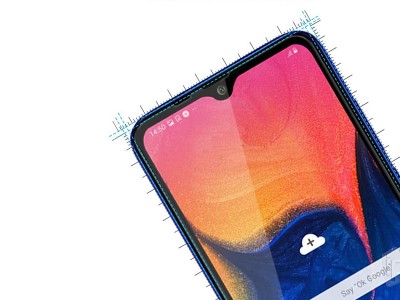 3D Full Glue Tempered Glass (�ierne) - Tvrden� sklo na displej na Samsung Galaxy A10 **AKCIA!!