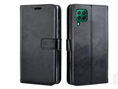Elegance Stand Wallet Black (ern) - Penenkov pouzdro na Samsung Galaxy A12 / A12 5G