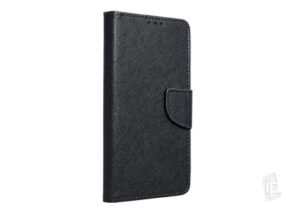 Fancy Book Case (ierne)  Flip puzdro pre Samsung Galaxy A12 / A12 5G