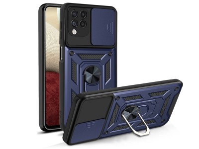 Fusion Ring Camshield II – Ochranný kryt s ochranou kamery pre Samsung Galaxy A12 / A12 5G (modrý)