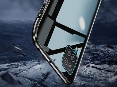 Magnetic Shield 360 Black (ierny) - Magnetick kryt s obojstrannm tvrdenm sklom na Samsung Galaxy A12 / A12 5G **AKCIA!!