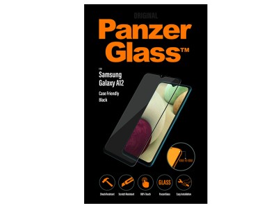 PanzerGlass Case Friendly Black (čierny) - Tvrdené ochranné sklo na displej na Samsung Galaxy A12