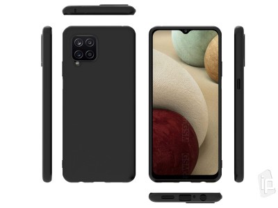 Jelly Matte TPU Black (ierny) - Matn ochrann obal na Samsung Galaxy A12 / A12 5G