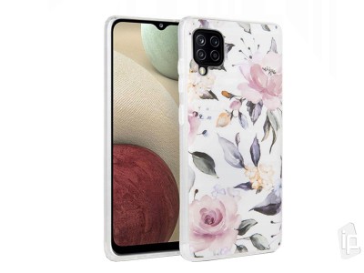 Tech Protect Floral  Ochrann kryt s kvetovm vzorom pre Samsung Galaxy A12 / A12 5G