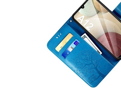 Wallet Book Tree  Ochrann otvracie puzdro s magnetickm zatvranm pre Samsung Galaxy A12 / A12 5G / M12 (modr) **AKCIA!!