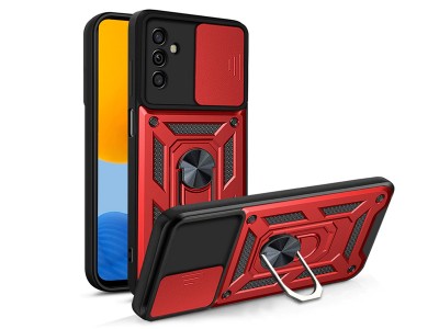 Fusion Ring Camshield II – Ochranný kryt s ochranou kamery pre Samsung Galaxy A13 5G (červený) **AKCIA!!