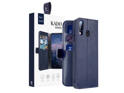 KADO Series Elegance Wallet (modré) - Peňaženkové puzdro na Samsung Galaxy A20e **AKCIA!!