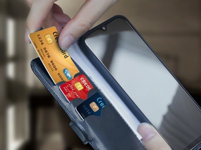 KADO Series Elegance Wallet (modr) - Penenkov pouzdro na Samsung Galaxy A20e **AKCIA!!