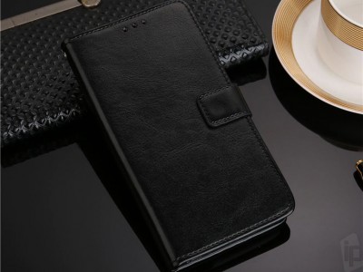 Elegance Stand Wallet Black (ierne) - Peaenkov puzdro na Samsung Galaxy A20e