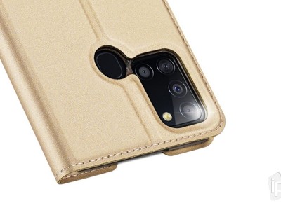 Luxusn slim Fit puzdro (zlat) pre Samsung Galaxy A21S
