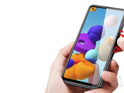 Fino Nylon Shield (�ierny) - Ochrann� kryt (obal) pre Samsung Galaxy A21S