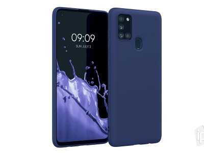 Jelly TPU Case – Ochranný kryt pro Samsung Galaxy A21S (tmavomodrá)