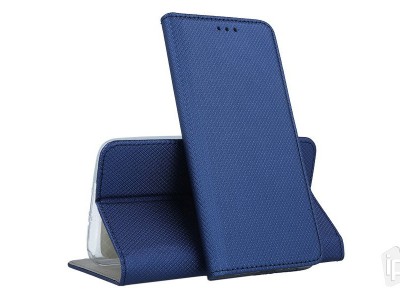 Fiber Stand Folio Navy Blue (modr�) - Flip puzdro na Samsung Galaxy A21S