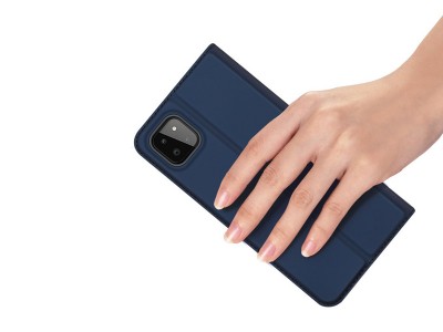 Luxusn� Slim Fit puzdro pre Samsung Galaxy A22 5G (modr�)