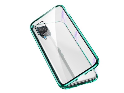 Magnetic Shield 360� Black (�ierny) - Magnetick� kryt s obojstrann�m tvrden�m sklom na Samsung Galaxy A22 4G