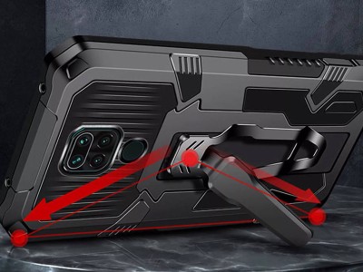 Technical Armor Defender (�ierny) - Odoln� ochrann� kryt s klipom na opasok na Samsung Galaxy A22 LTE