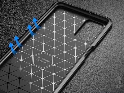 Carbon Fiber Blue (modr) - Ochrann kryt (obal) pre Samsung Galaxy A32 5G