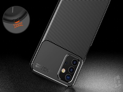 Carbon Fiber Black (ierny) - Ochrann kryt (obal) pre Samsung Galaxy A32 5G