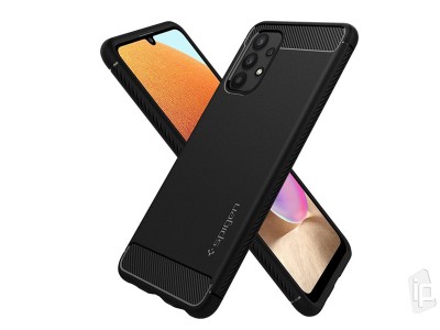 Spigen Rugged Armor (�ierny) - Ochrann� kryt (obal) na Samsung Galaxy A32 LTE **AKCIA!!