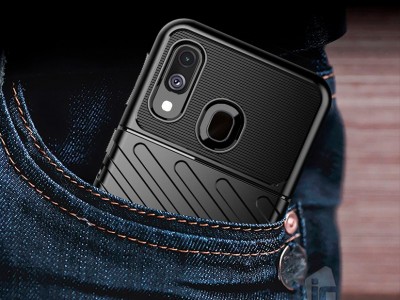 Thunder Defender Black (ern) - Odoln ochrann kryt (obal) na Samsung Galaxy A40