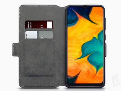 Peaenkov puzdro Slim Wallet pre Samsung Galaxy A40 - ierne
