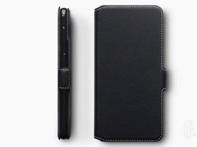 Peaenkov puzdro Slim Wallet pre Samsung Galaxy A40 - ierne