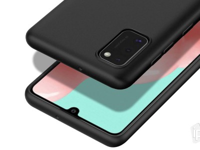 Ochrann kryt Slim TPU Black s vntornm semiom pro Samsung Galaxy A41 (ern)