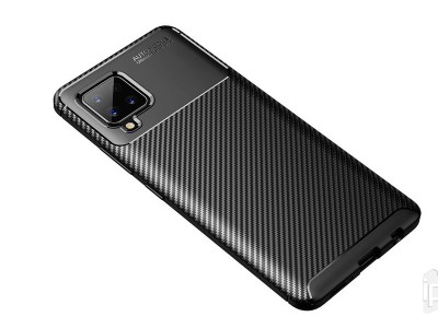 Carbon Fiber Black (�ierny) - Ochrann� kryt (obal) pre Samsung Galaxy A42 5G