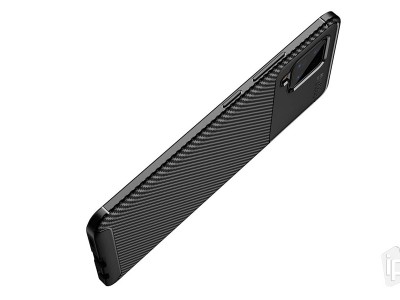 Carbon Fiber Black (�ierny) - Ochrann� kryt (obal) pre Samsung Galaxy A42 5G