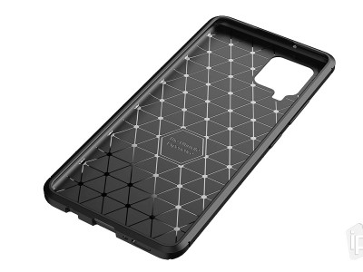 Carbon Fiber Black (�ierny) - Ochrann� kryt (obal) pre Samsung Galaxy A42 5G